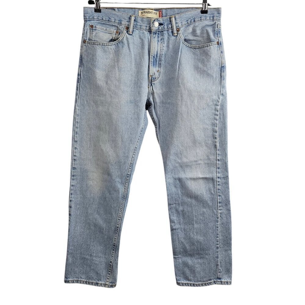 Levi's Straight Fit Men's Rare Registered Blank Red Tag 505 Denim Jeans 35x30